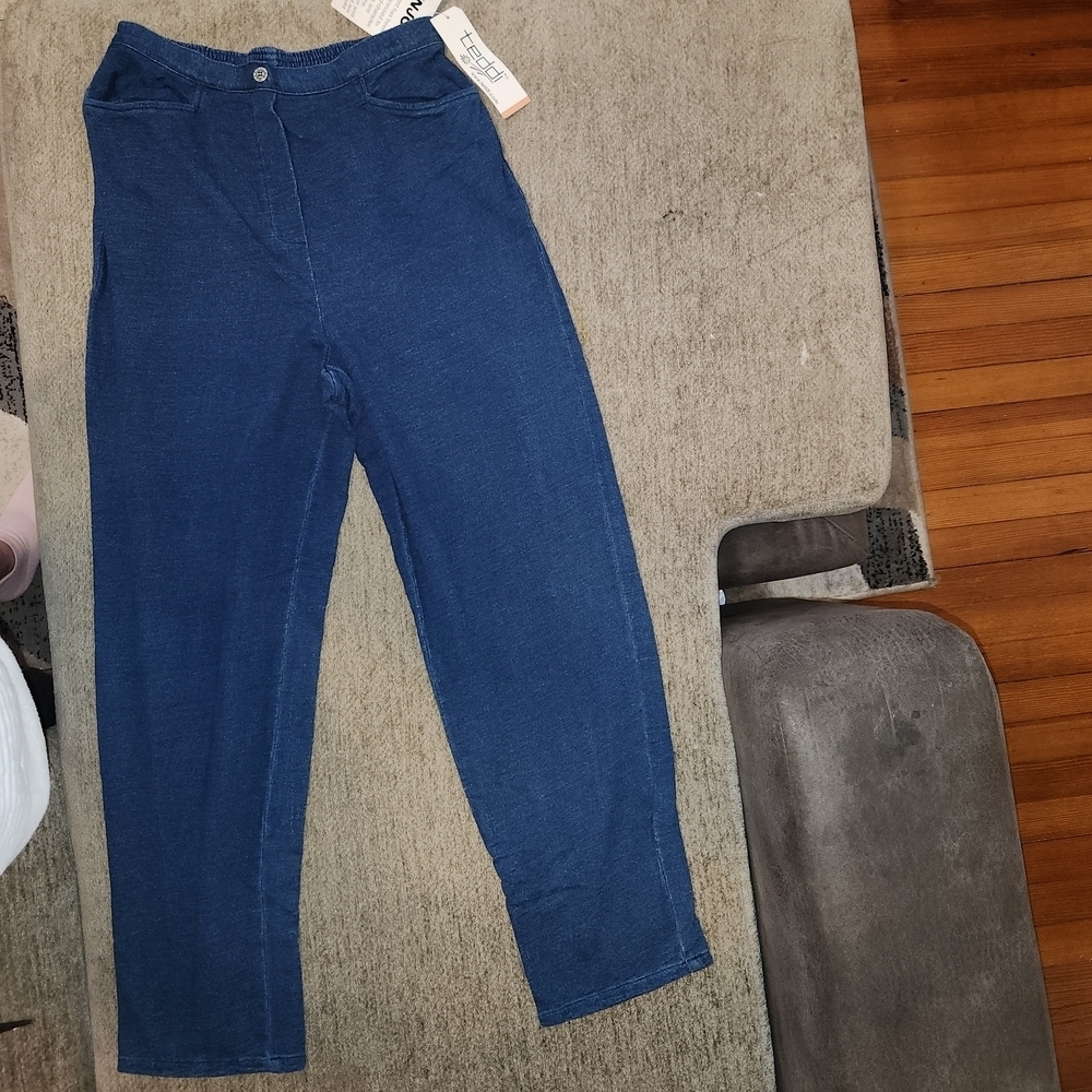 NWT Teddi Women's Straight Leg Jeans - Dark Blue